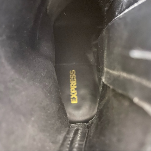 Express Faux Leather Block Heel Ankle Booties, Black, Size 7, EUC - Picture 16 of 16